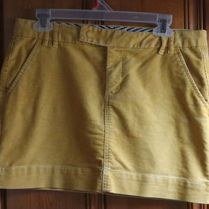 Yellow Corduroy Skirt